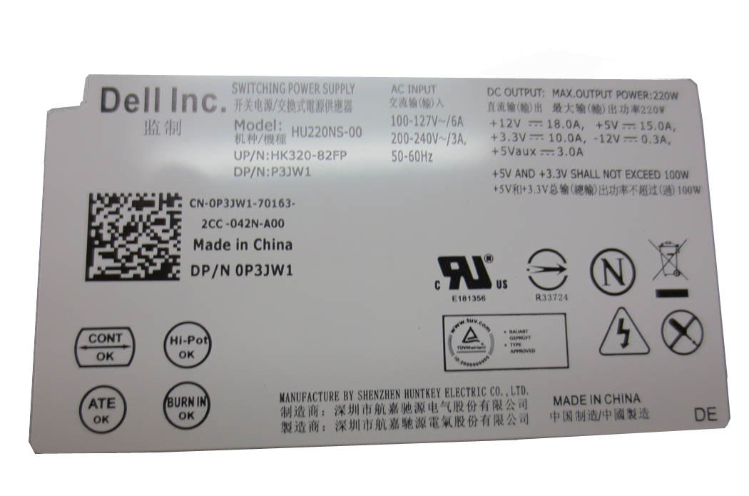 Dell Inspiron 220W Power Supply Tekserve, Inc.
