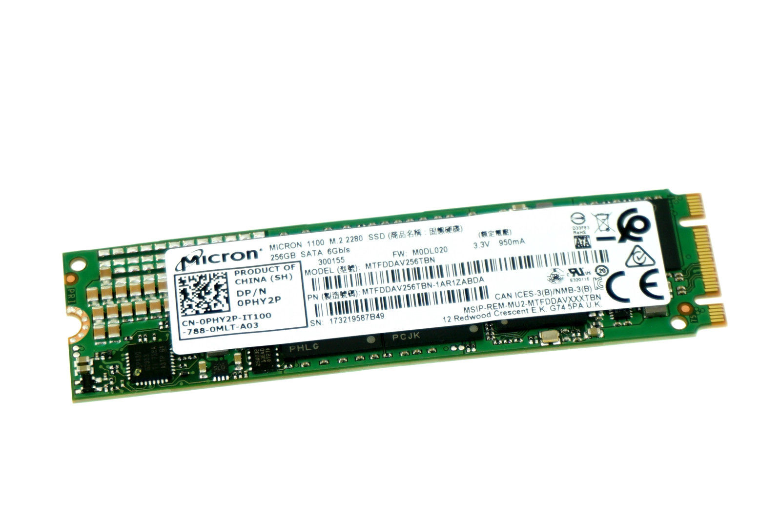 Dell 256gb M.2 Ssd 2280 - B+m Key - Tekserve, Inc.