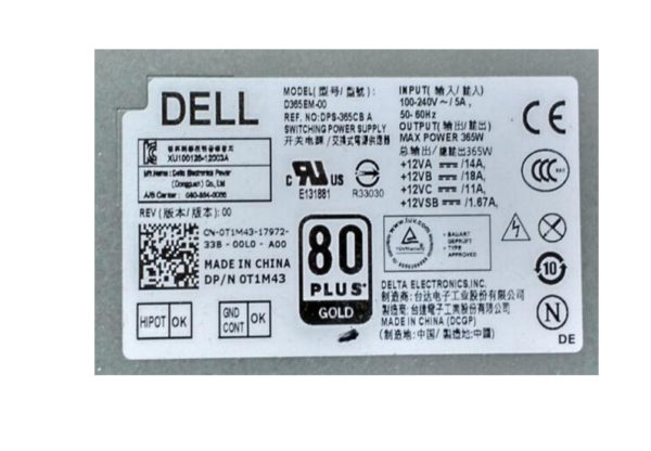 Dell Optiplex Xe2 365W Power Supply