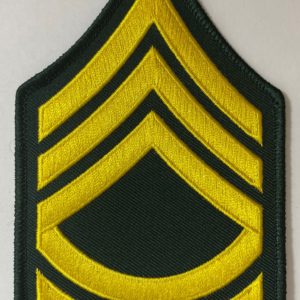 US Army Military Sergeant E-7 First Class Rank Stripes Iron On Patch