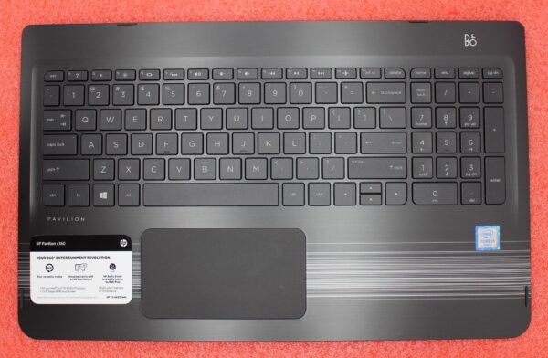 HP 15-bk Laptop Palmrest Touchpad w/ Keyboard