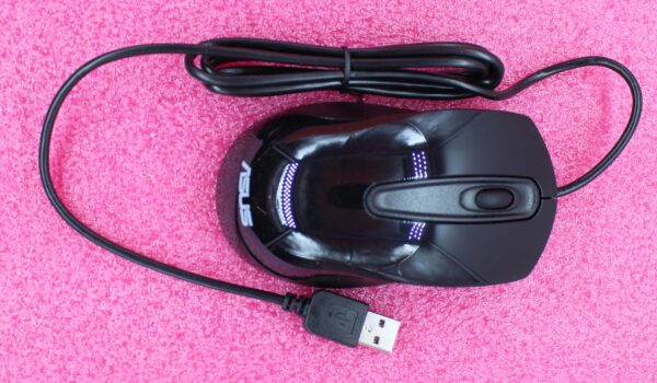 ASUS USB Optical Black ScrollPoint Mouse - Blue Light (NEW)