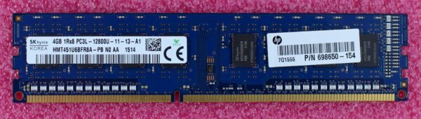 HP 4GB 1Rx8 PC3L-12800U DDR3 Dimm Cl 11