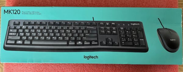 Logitech MK120 Wired USB Keyboard Mouse Desktop Combo (NEW)