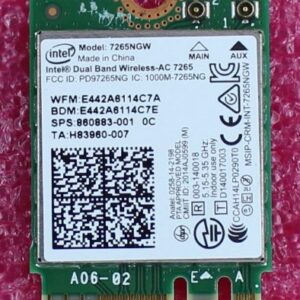 Intel Wireless-AC 802.11ac 867M NGFF Dual Band Wifi+ BT 4.0 Card - 7265NGW