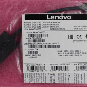 Lenovo USB C to Displayport Adapter