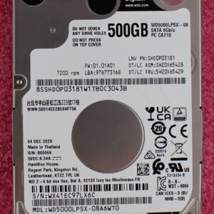 Lenovo ThinkBook 500Gb 7200 7mm 2.5 inch SATA Hard Drive