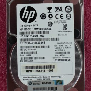 HP 1Tb 6G SATA 7.2K 2.5 inch Sc Mdl Hard Disk Drive