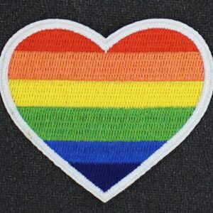 Rainbow Heart Iron On Patch