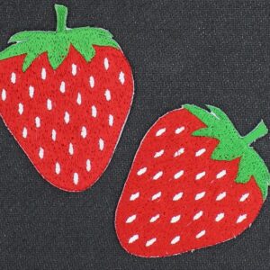 Strawberry Iron On Patch Set Of 2